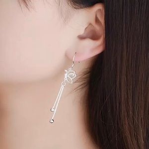 925 Sterling Silver Butterfly Tassel Earrings